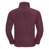 Russell Men's Burgundy Zip Neck Outdoor Fleece