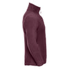 Russell Men's Burgundy Zip Neck Outdoor Fleece