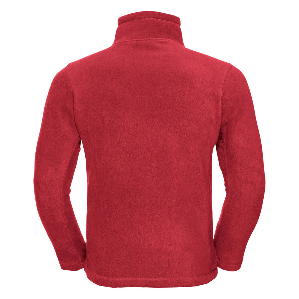 Russell Men's Classic Red Zip Neck Outdoor Fleece