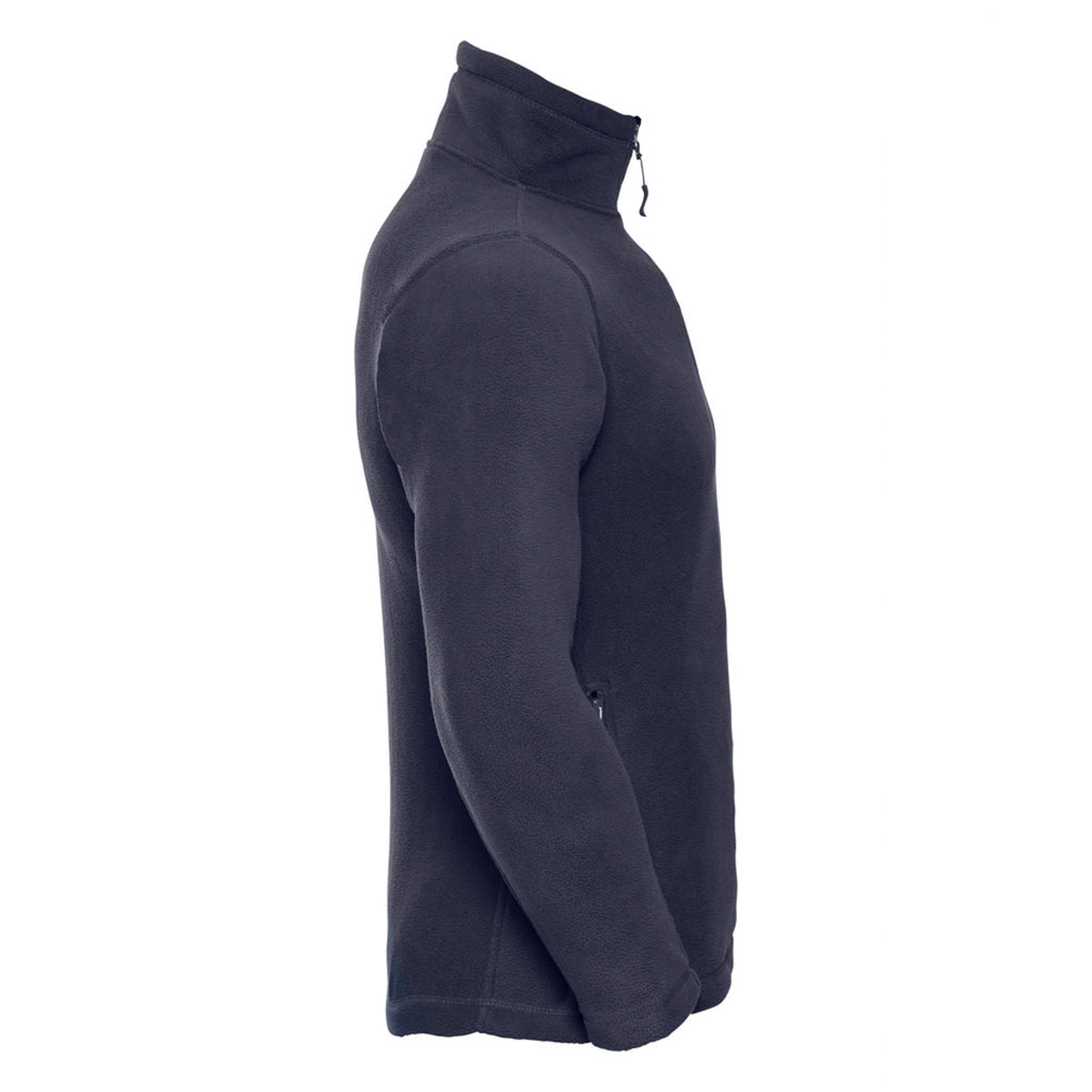 Russell Men's French Navy Zip Neck Outdoor Fleece