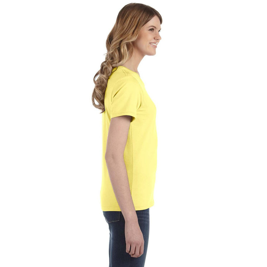 Anvil Women's Spring Yellow Lightweight T-Shirt