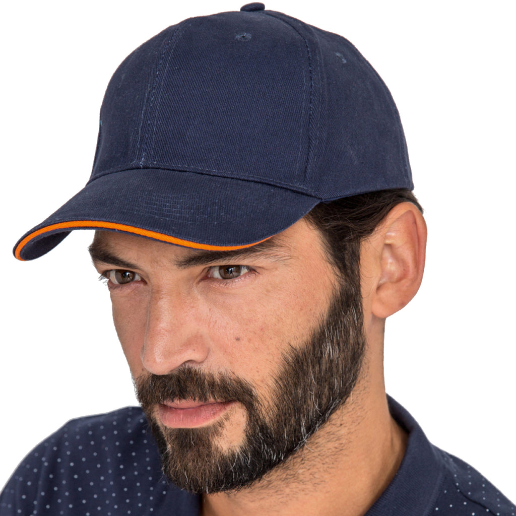 SOL'S French Navy/Neon Orange Buffalo Cap