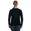 Anvil Women's Black Lightweight Long-Sleeve T-Shirt