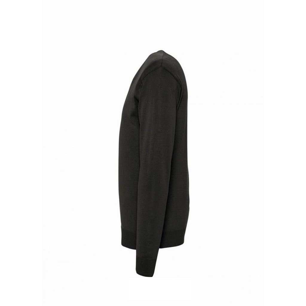 SOL'S Men's Black Galaxy Cotton Acrylic V Neck Sweater