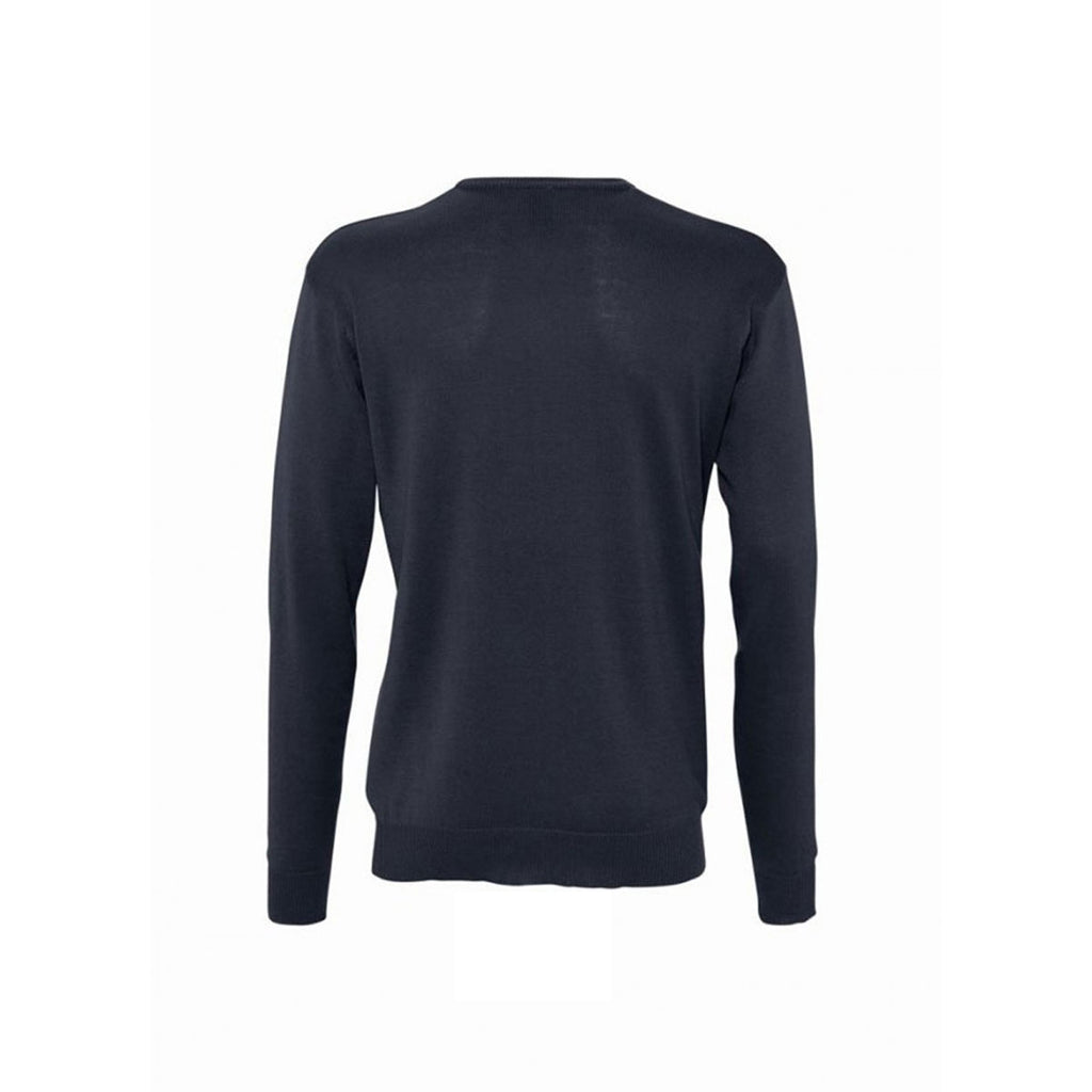 SOL'S Men's Navy Galaxy Cotton Acrylic V Neck Sweater