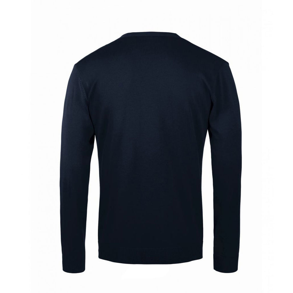 SOL'S Men's Navy Golden Cotton Acrylic V Neck Cardigan