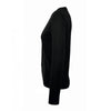 SOL'S Women's Black Golden Cotton Acrylic V Neck Cardigan