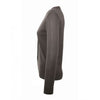 SOL'S Women's Medium Grey Golden Cotton Acrylic V Neck Cardigan