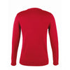 SOL'S Women's Red Golden Cotton Acrylic V Neck Cardigan
