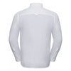 Russell Collection Men's White Long Sleeve Classic Twill Shirt