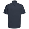 Russell Collection Men's French Navy Short Sleeve Classic Twill Shirt