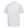 Russell Collection Men's White Short Sleeve Classic Twill Shirt