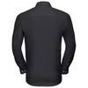 Russell Collection Men's Black Long Sleeve Tailored Oxford Shirt