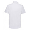 Russell Collection Men's White Short Sleeve Tailored Oxford Shirt