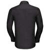 Russell Collection Men's Black Long Sleeve Tailored Poplin Shirt