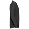 Russell Collection Men's Black Long Sleeve Tailored Poplin Shirt