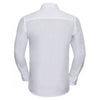 Russell Collection Men's White Long Sleeve Tailored Poplin Shirt