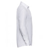 Russell Collection Men's White Long Sleeve Tailored Poplin Shirt