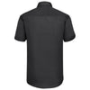 Russell Collection Men's Black Short Sleeve Tailored Poplin Shirt