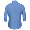 Russell Collection Women's Corporate Blue 3/4 Sleeve Fitted Poplin Shirt