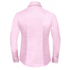 Russell Collection Women's Classic Pink Long Sleeve Easy Care Oxford Shirt