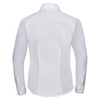 Russell Collection Women's White Long Sleeve Easy Care Oxford Shirt