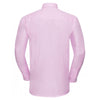 Russell Collection Men's Classic Pink Long Sleeve Easy Care Oxford Shirt