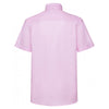 Russell Collection Men's Classic Pink Short Sleeve Easy Care Oxford Shirt