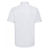 Russell Collection Men's White Short Sleeve Easy Care Oxford Shirt