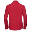 Russell Collection Women's Classic Red Long Sleeve Easy Care Poplin Shirt