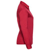 Russell Collection Women's Classic Red Long Sleeve Easy Care Poplin Shirt