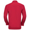 Russell Collection Men's Classic Red Long Sleeve Easy Care Poplin Shirt