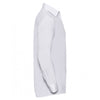 Russell Collection Men's White Long Sleeve Easy Care Poplin Shirt