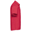 Russell Collection Men's Classic Red Short Sleeve Easy Care Poplin Shirt