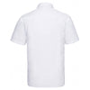 Russell Collection Men's White Short Sleeve Easy Care Poplin Shirt