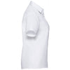 Russell Collection Women's White Short Sleeve Easy Care Cotton Poplin Shirt