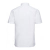 Russell Collection Men's White Short Sleeve Easy Care Cotton Poplin Shirt