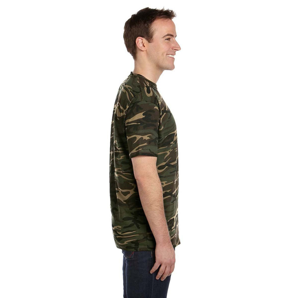 Anvil Men's Camouflage Green Midweight T-Shirt