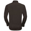 Russell Collection Men's Chocolate Long Sleeve Easy Care Fitted Shirt