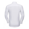 Russell Collection Men's White Long Sleeve Easy Care Fitted Shirt
