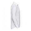 Russell Collection Men's White Long Sleeve Easy Care Fitted Shirt