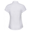 Russell Collection Women's White Short Sleeve Easy Care Fitted Shirt