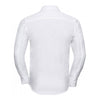 Russell Collection Men's White Long Sleeve Tencel Fitted Shirt