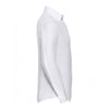 Russell Collection Men's White Long Sleeve Tencel Fitted Shirt