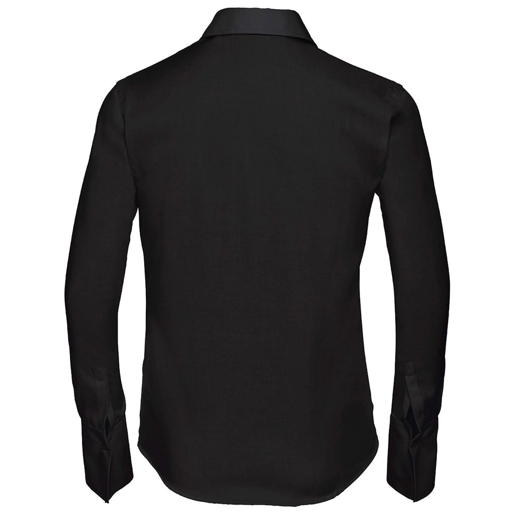 Russell Collection Women's Black Long Sleeve Ultimate Non-Iron Shirt