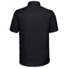Russell Collection Men's Black Short Sleeve Tailored Ultimate Non-Iron Shirt