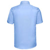 Russell Collection Men's Bright Sky Short Sleeve Tailored Ultimate Non-Iron Shirt