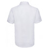 Russell Collection Men's White Short Sleeve Tailored Ultimate Non-Iron Shirt