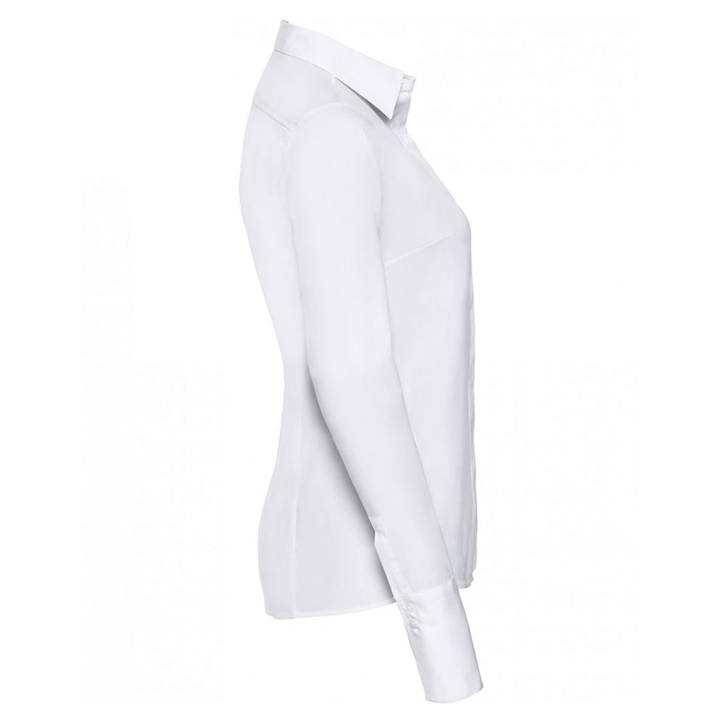 Russell Collection Women's White Ultimate Stretch Shirt
