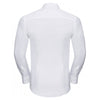 Russell Collection Men's White Long Sleeve Ultimate Stretch Shirt